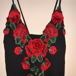 This Windsor Rose Embroidered Bodycon dress